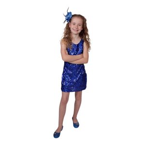 Disco glitter jurkje kobalt hologram